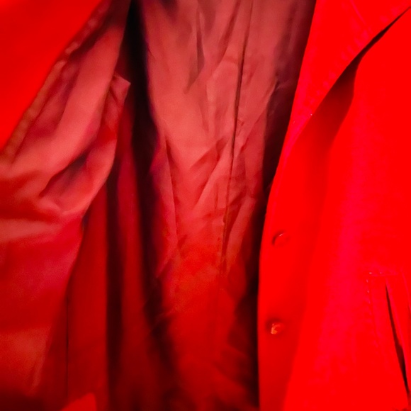 Talbot Classic Tailored Red Wool & Angora Blend Coat - Picture 4 of 6